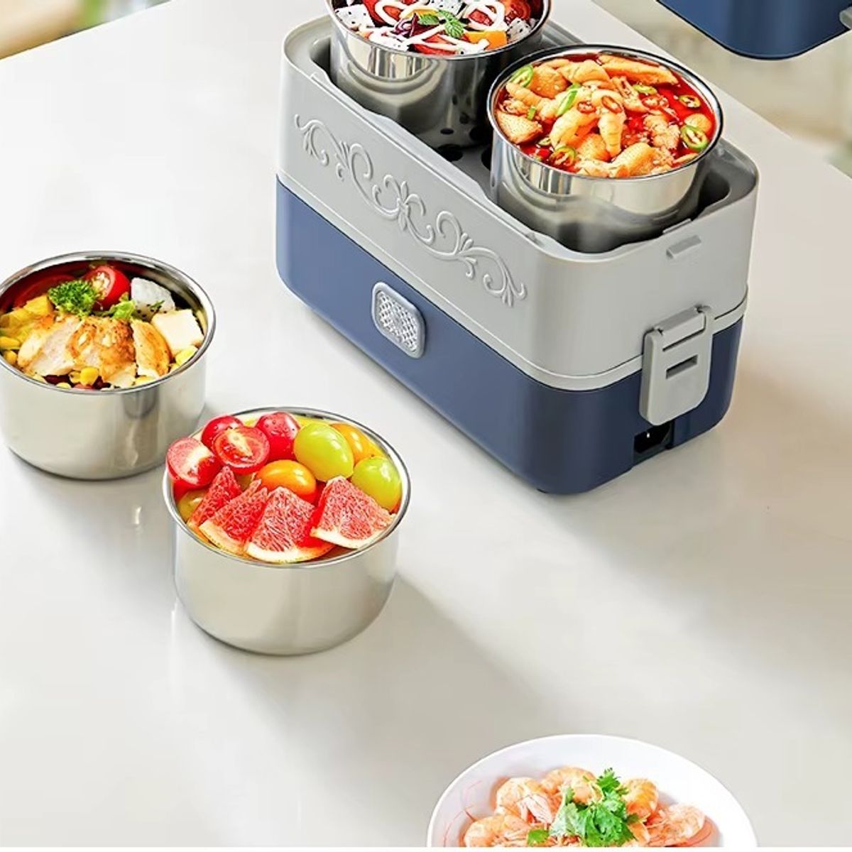 OEM - Lonchera Eléctrica Portátil A Vapor 24L Calentador Alimento Fiambre Vianda Termica Electrica 220V