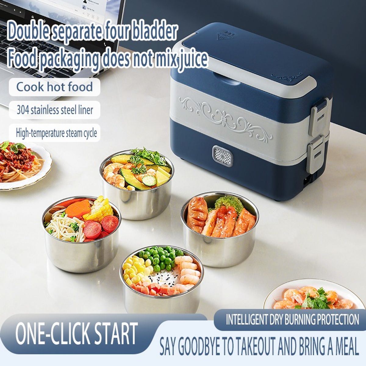 OEM - Lonchera Eléctrica Portátil A Vapor 24L Calentador Alimento Fiambre Vianda Termica Electrica 220V