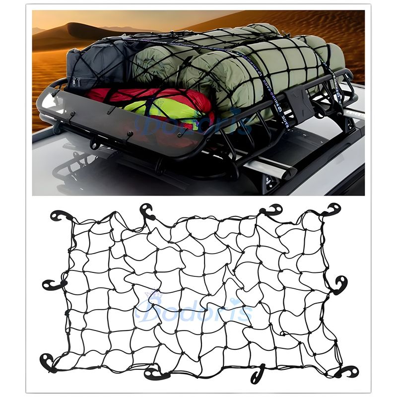 GENERICO - Malla Elastica Porta Equipaje 120x80cm Con Ganchos