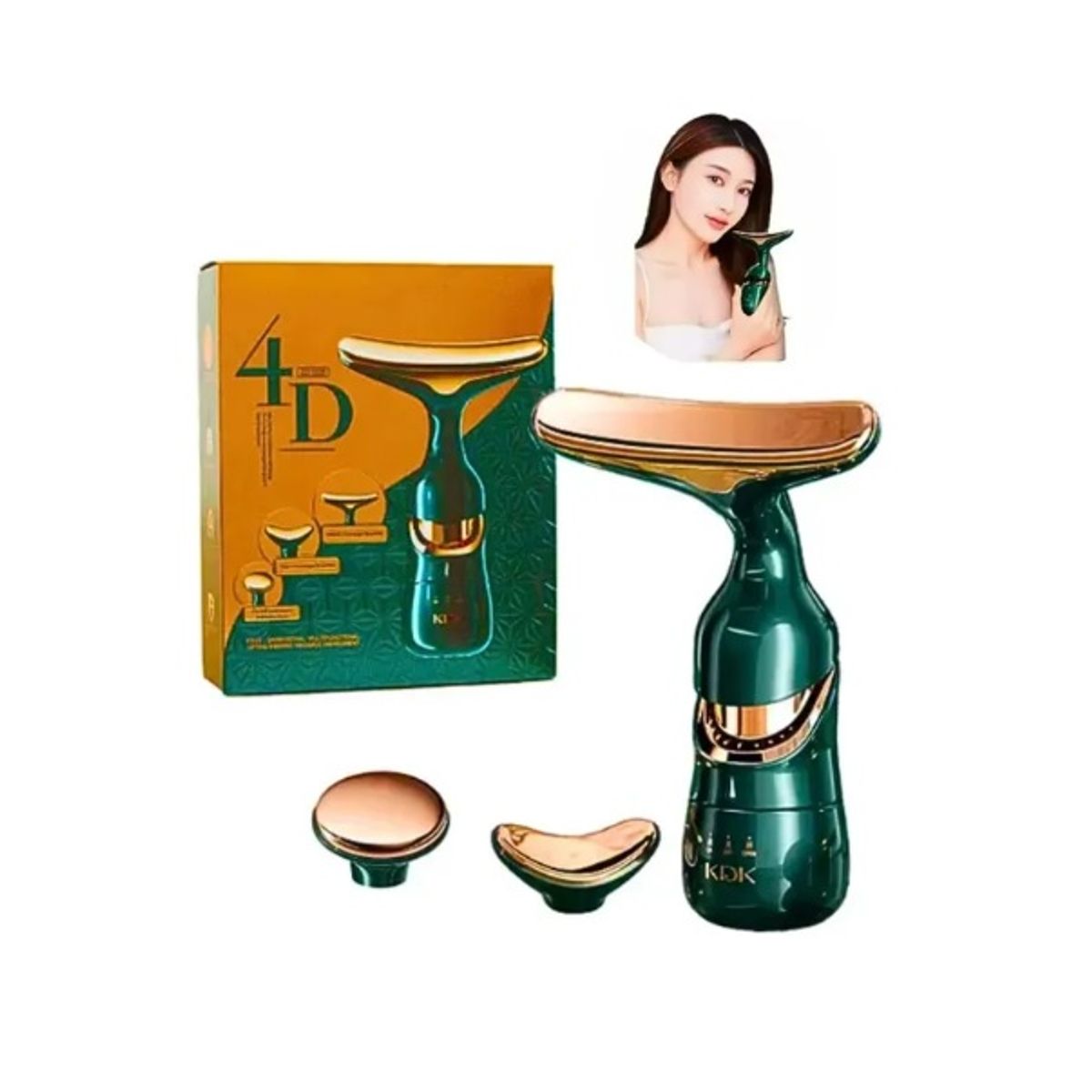 GENERICO - Masajeador Facial 3 en 1 para Rostro Cuello y Ojos