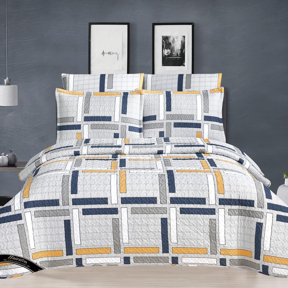 GENERICO - COBERTOR VERANO HAIRIFON - ESTAMPADO RECTÁNGULOS