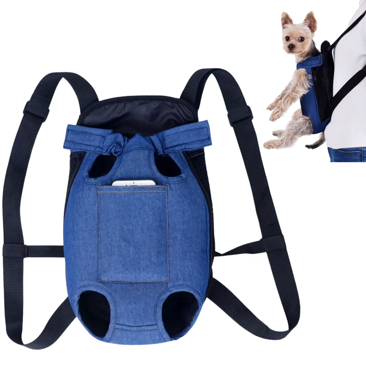 GENERICO - MOCHILA CANGURO MASCOTAS CÓMODA Y SEGURA TALLA XL