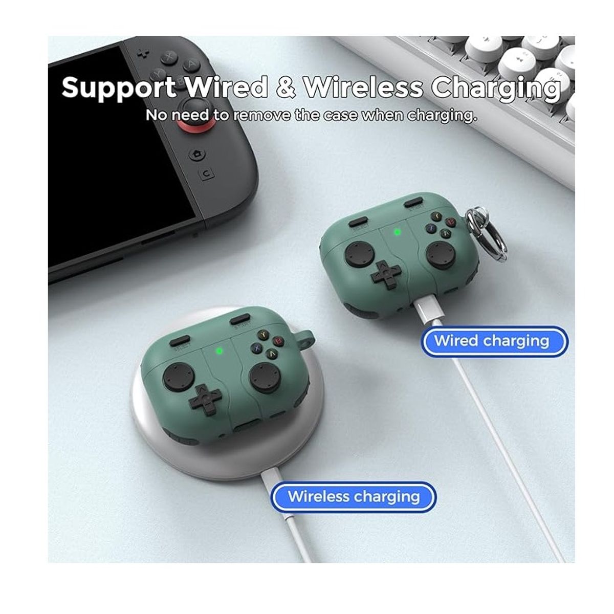 GENERICO - Funda para AirPods Pro 3 2025 con diseño Verde