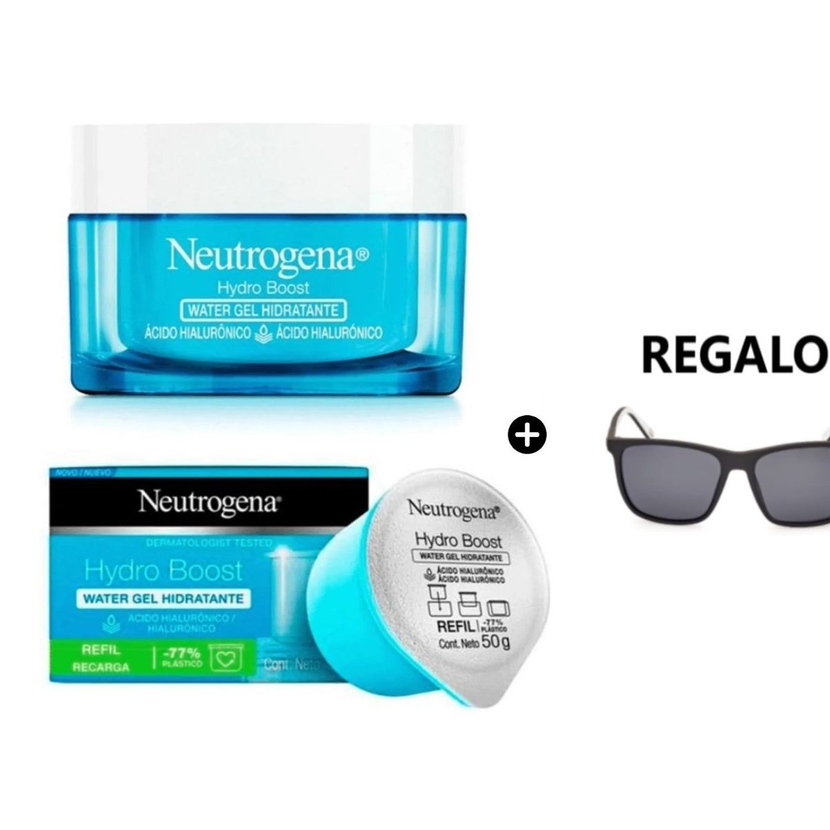NEUTROGENA - Crema Facial Hydro Boost Hidratante 50gr + Refill Neutrogena Más Lentes