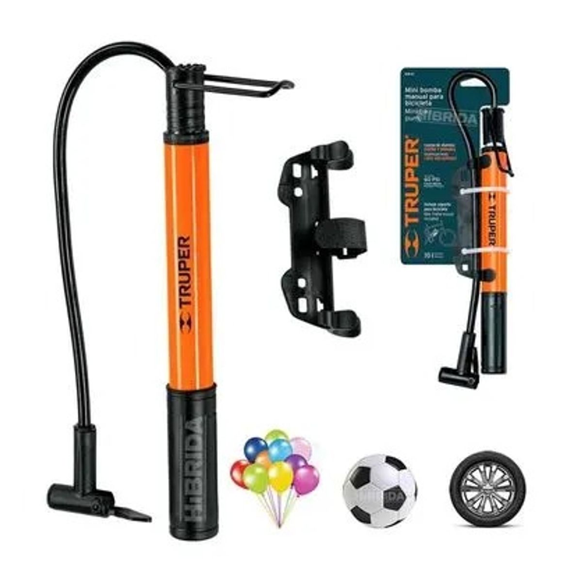 OEM - Inflador Manual Bomba De Aire Pelotas Llanta De Bicicletas Inflables Pelotas