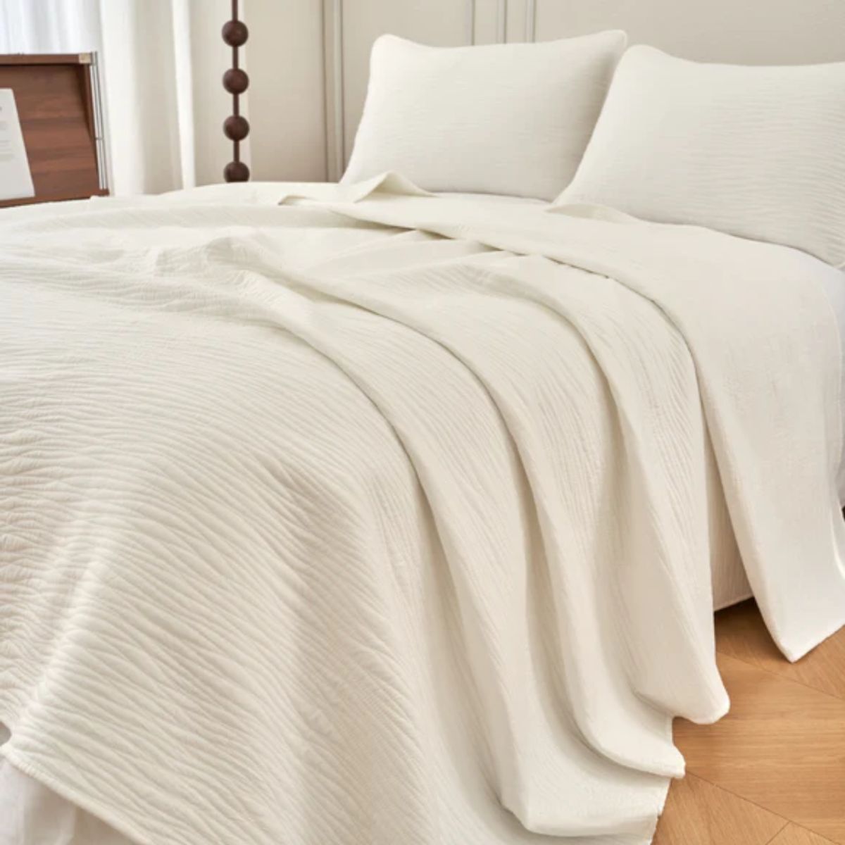 CLAUDIA RIVA HOME - Cubrecama Duna color Blanco