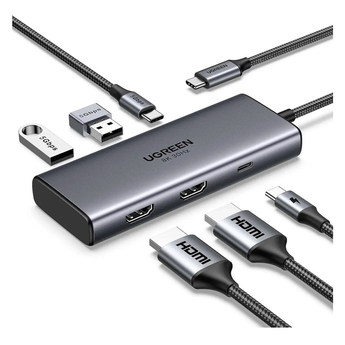 UGREEN - Hub USB Ugreen 6 en 1 CM498 15852