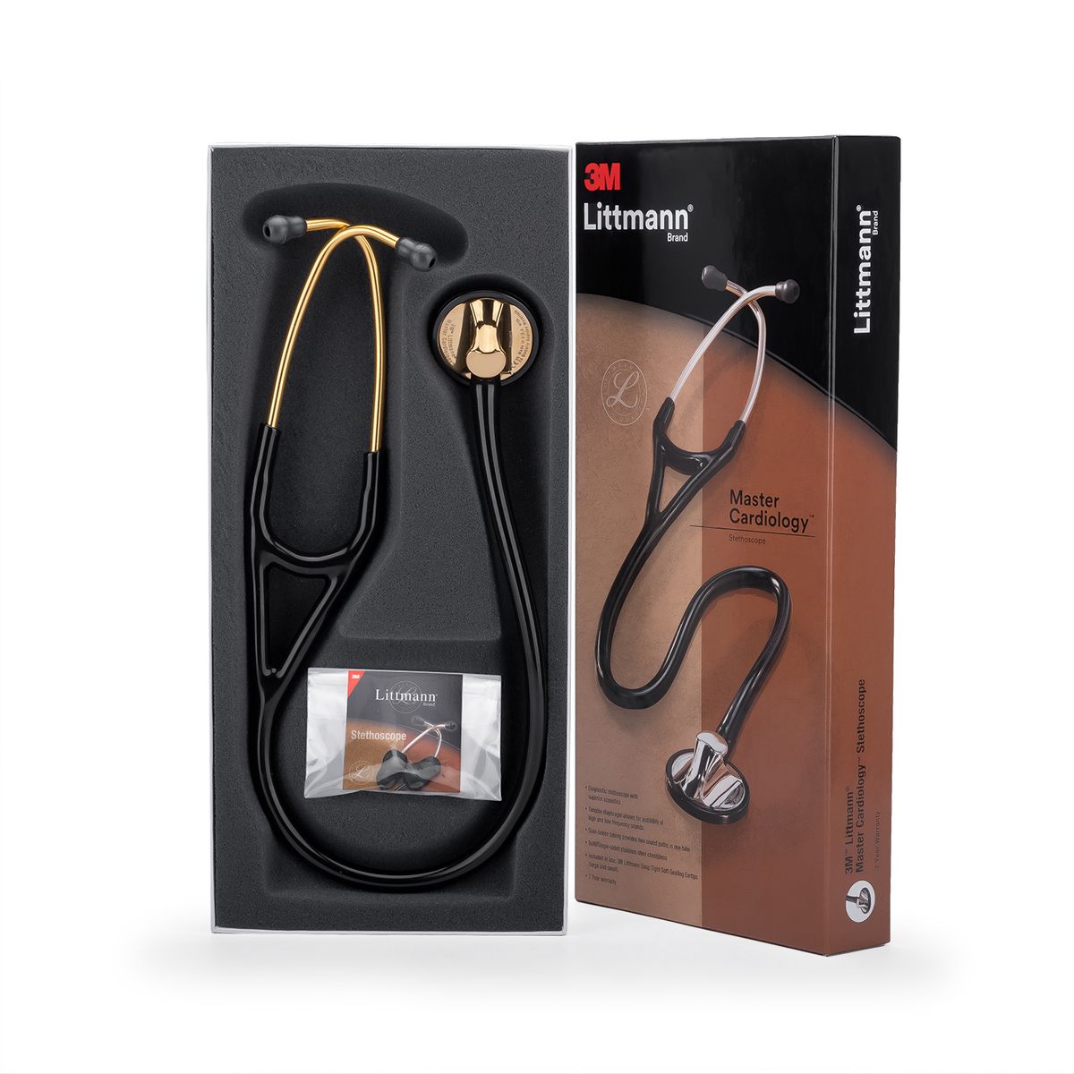 LITTMANN - Estetoscopio LITTMANN Master Cardiology Dorado Black Brass 2175