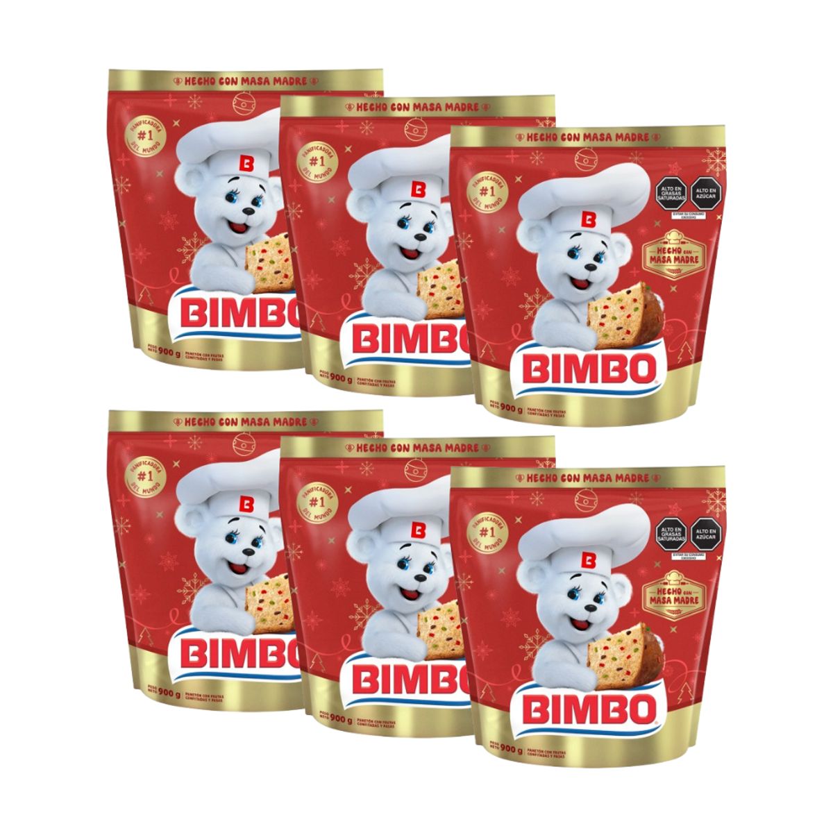 BIMBO - PANETON BIMBO EN BOLSA - CAJA 6 UNID X 900GR