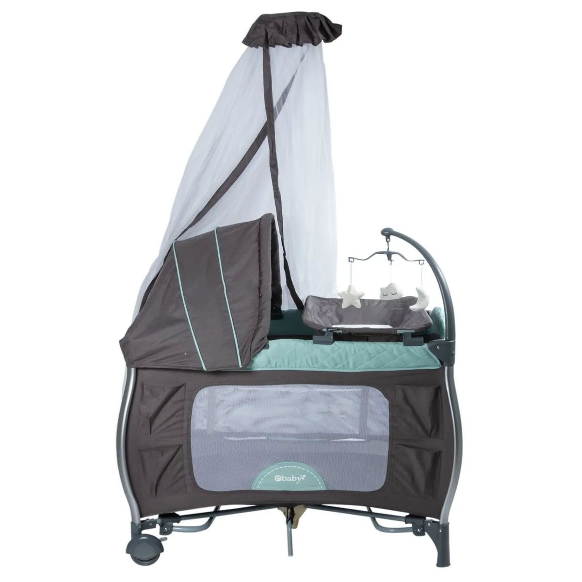 EBABY - Cuna Corral Aluminio NAPY 779C-1 Tul Reina - Verde