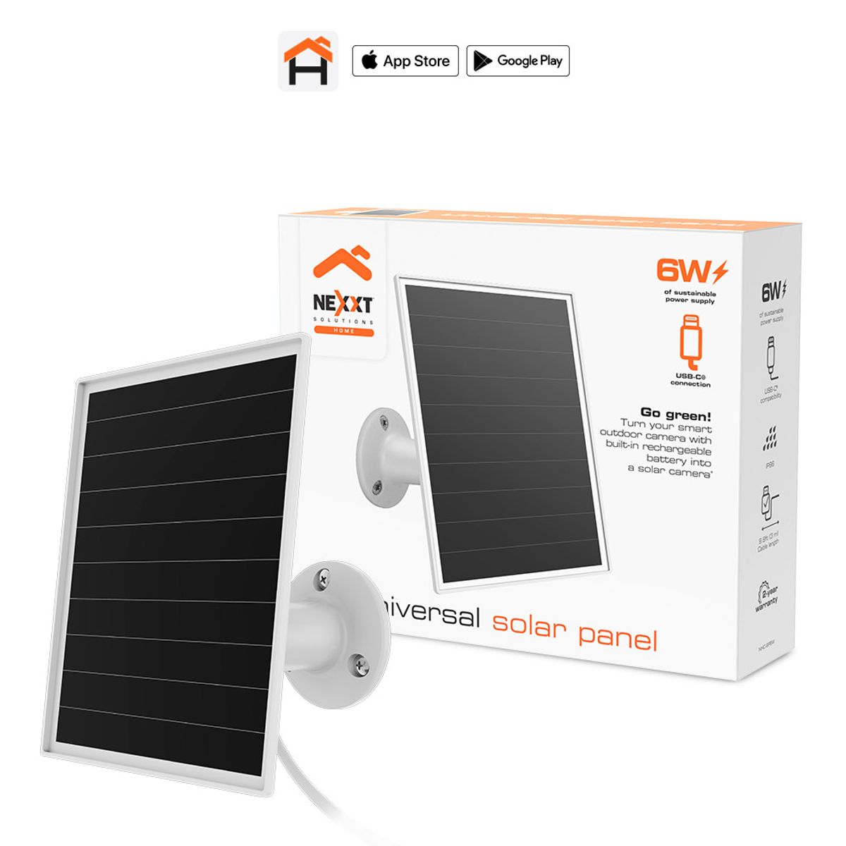 NEXXT SOLUTIONS - PANEL SOLAR UNIVERSAL 6W NEXXT NHC-SP6W IP66