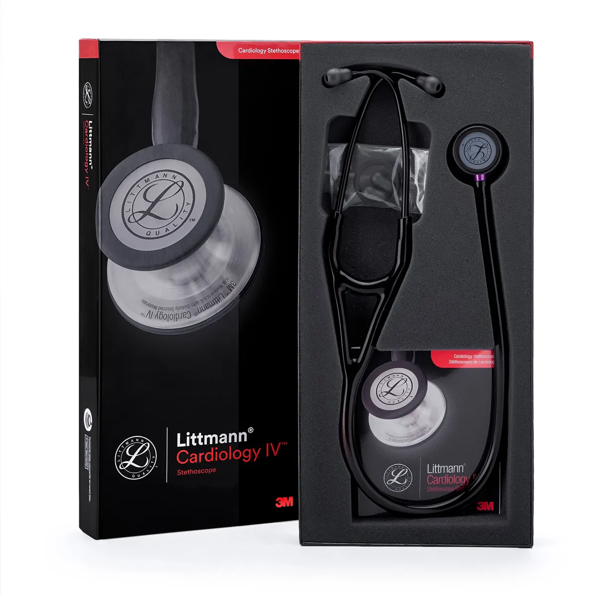 LITTMANN - Estetoscopio LITTMANN Cardiology IV Negro Black Edition Vástago Violeta 6203