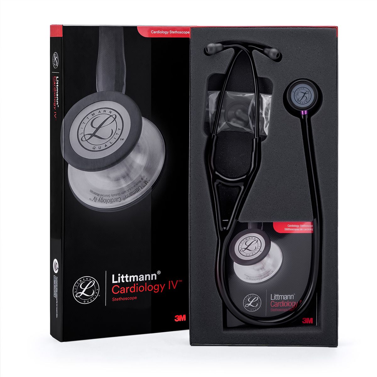 LITTMANN - Estetoscopio LITTMANN Cardiology IV Negro Black Edition Vástago Violeta 6203