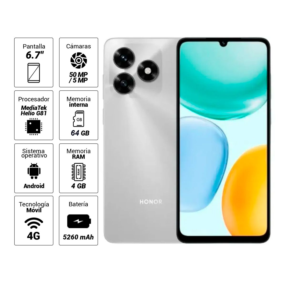 HONOR - Honor X5C 4GB 64GB Plata