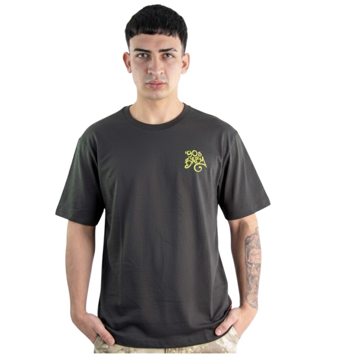 NICKELODEON - Polo Hombre Nick 90S Manga Corta Oversize Algodón Plomo Colegial