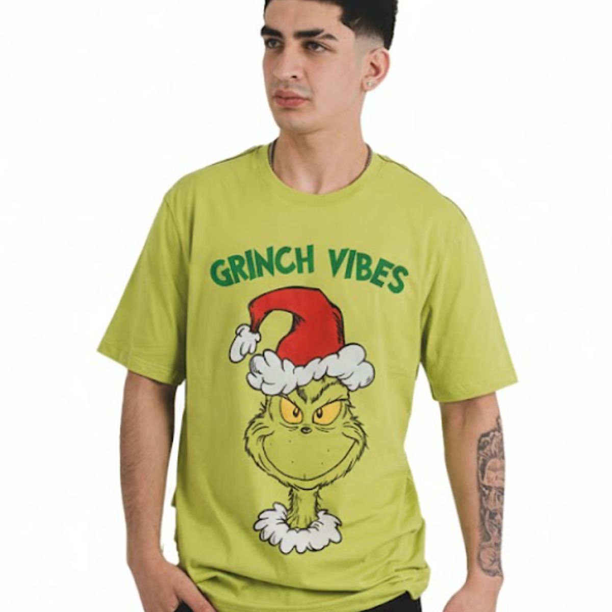 TEXTILES ARVAL - Polo Hombre The Grinch Manga Corta Regular  Algodón Verde