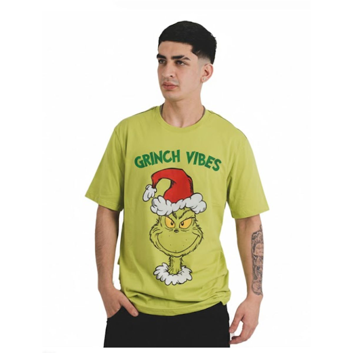 TEXTILES ARVAL - Polo Hombre The Grinch Manga Corta Regular  Algodón Verde