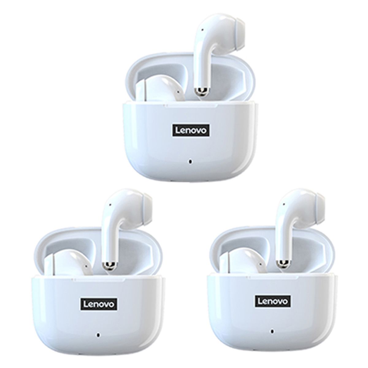 LENOVO - Set 3 De Audífonos Lenovo LP40 Pro    Bluetooth 5.1-Blanco