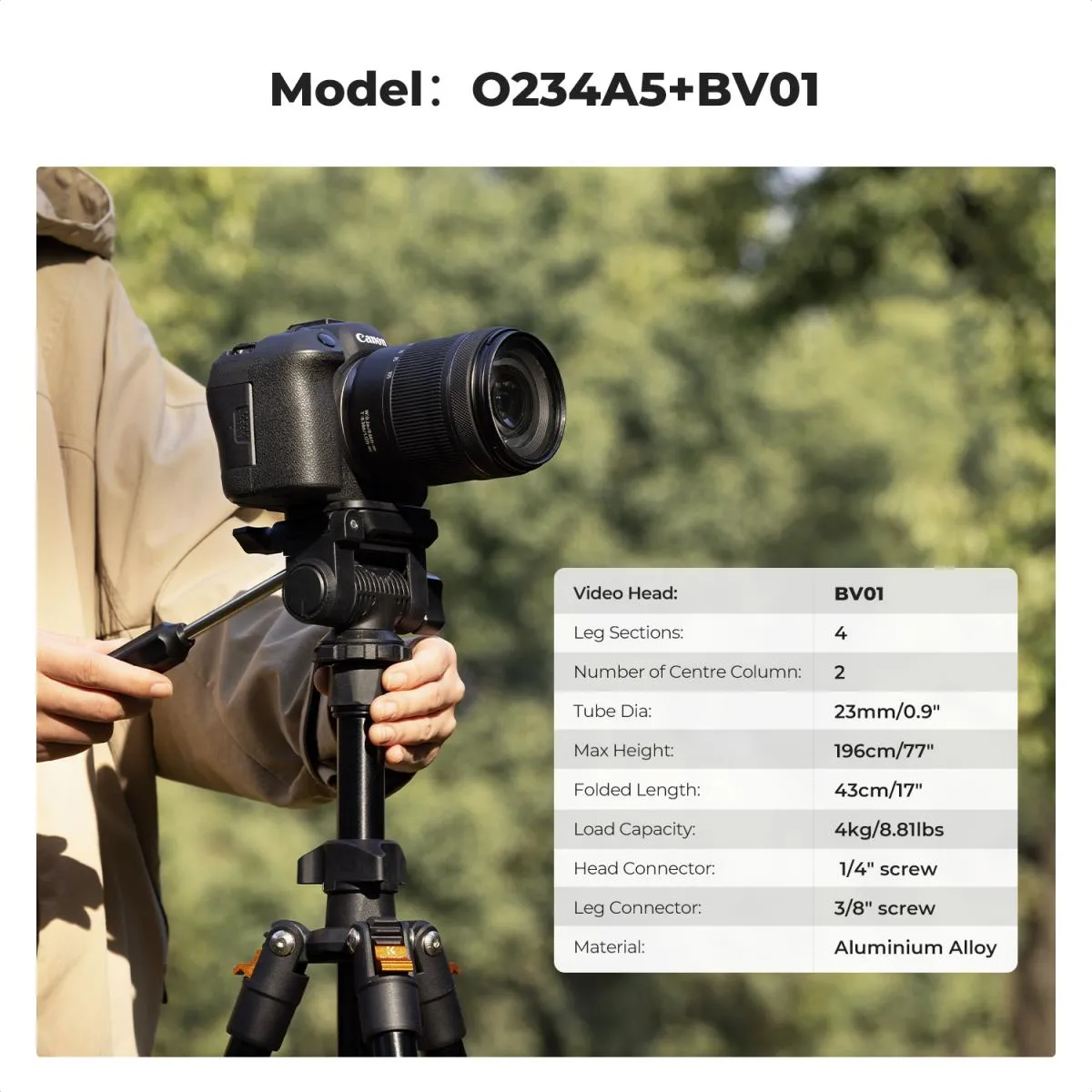 K&F CONCEPT - TRIPODE PARA CAMARA Y CELULAR K&F CONCEPT KF09115V1