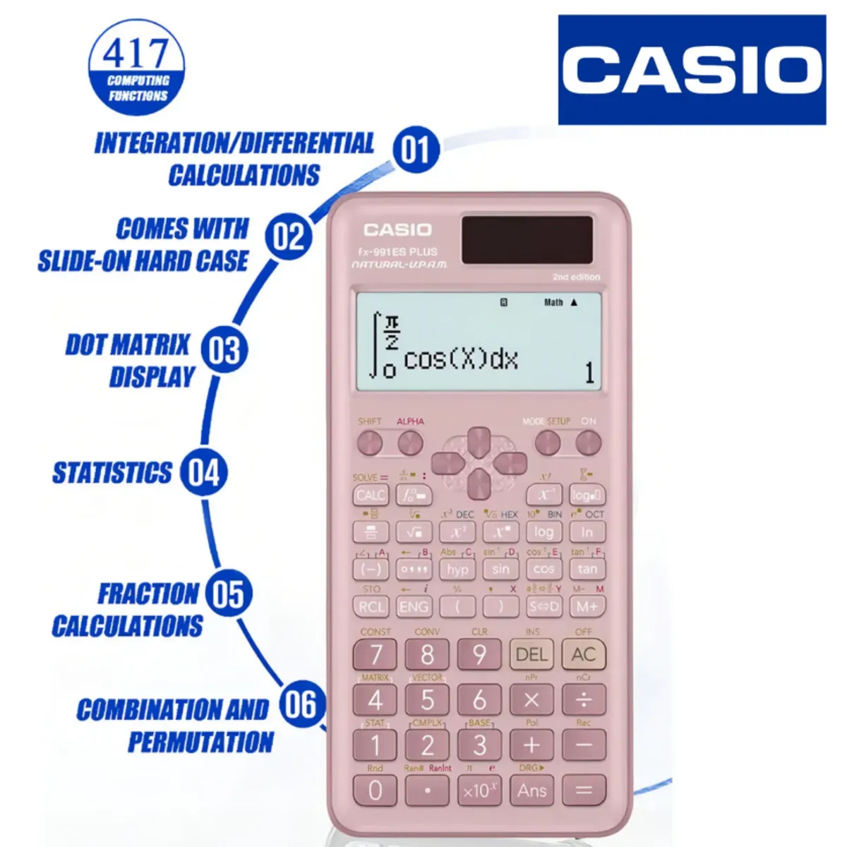 CASIO - Calculadora Casio Fx-82la PLUS ROSADO