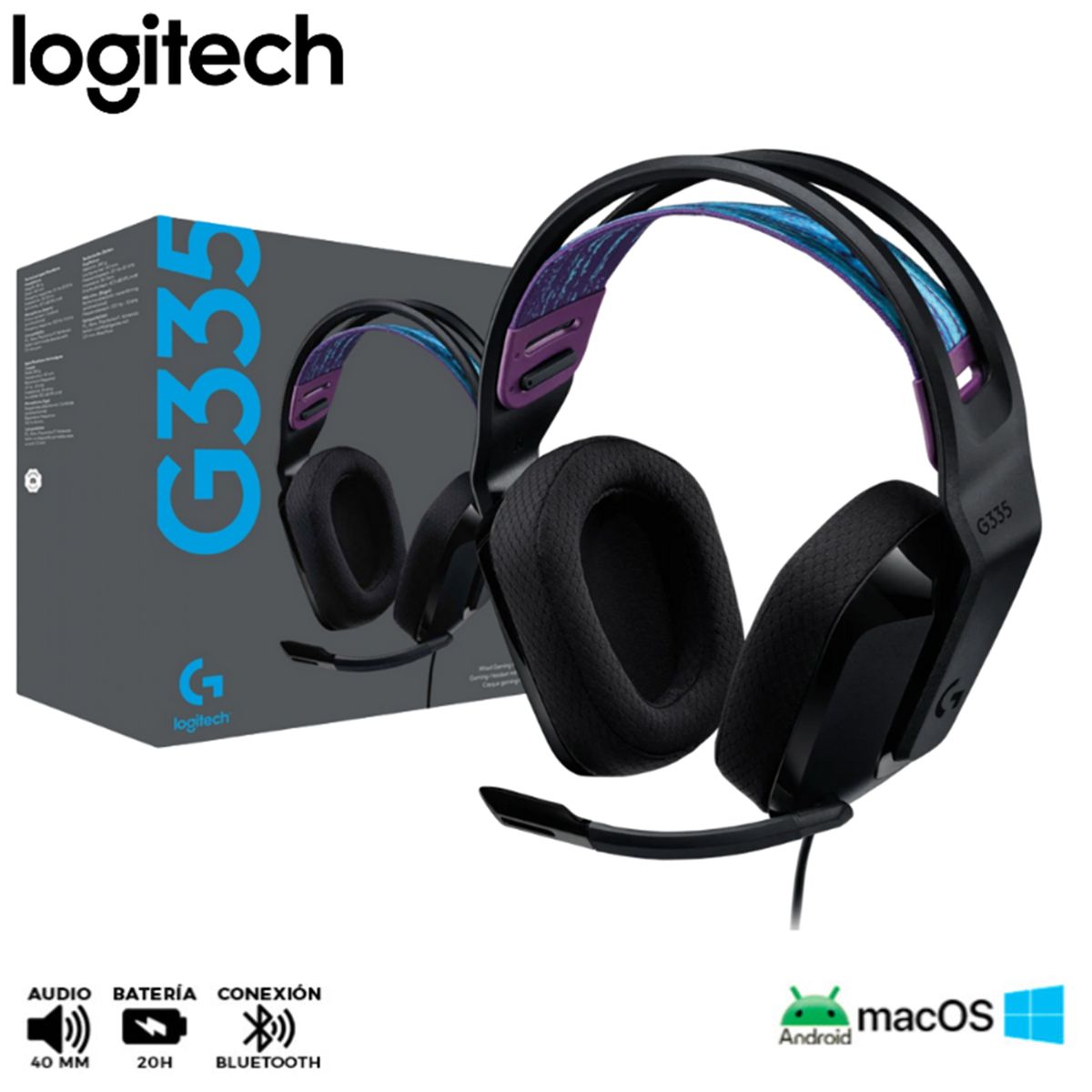 LOGITECH - Auricular Gaming Logitech G335 Negro