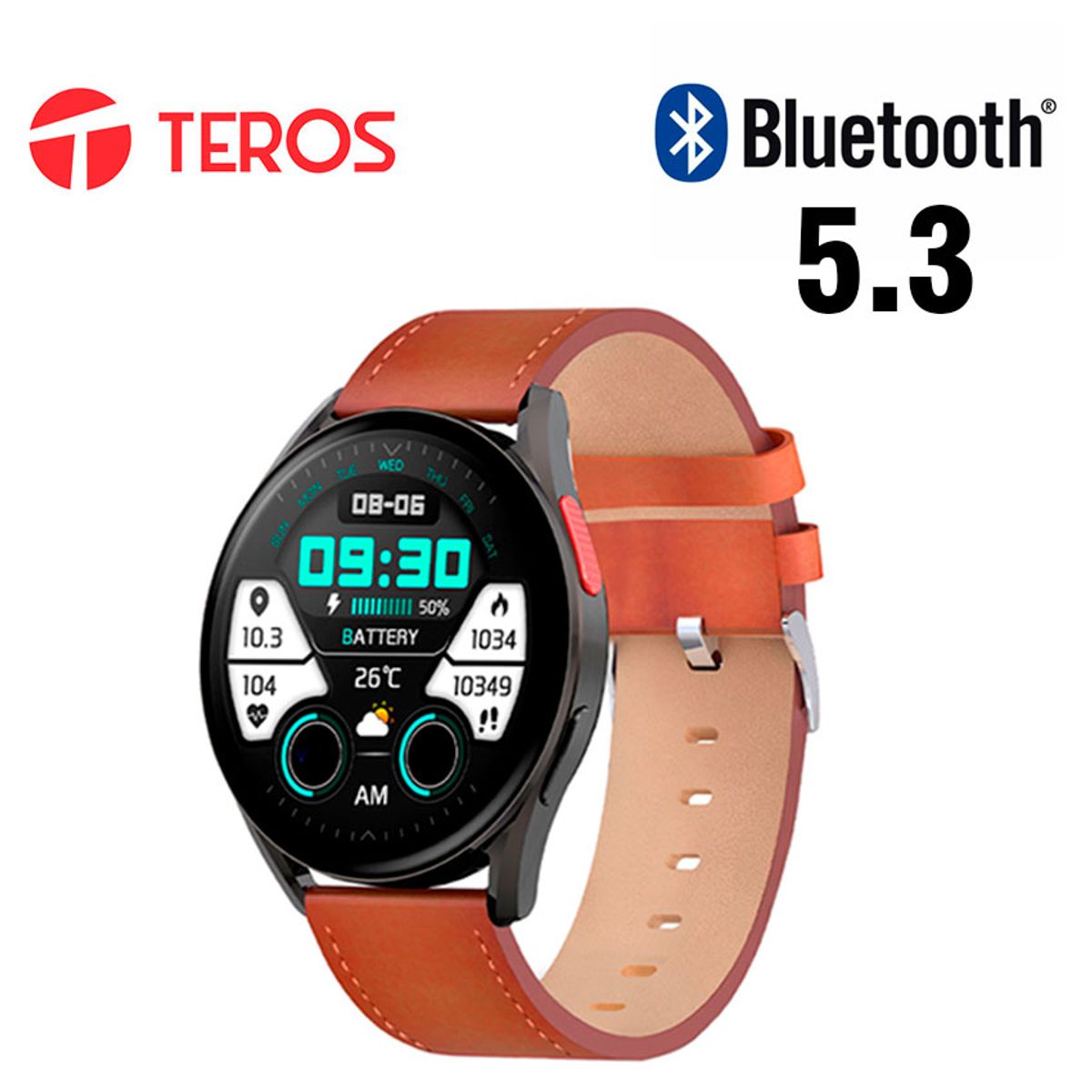 TEROS - Reloj Inteligente TEROS TE-8081B 143 AMOLED  Negro