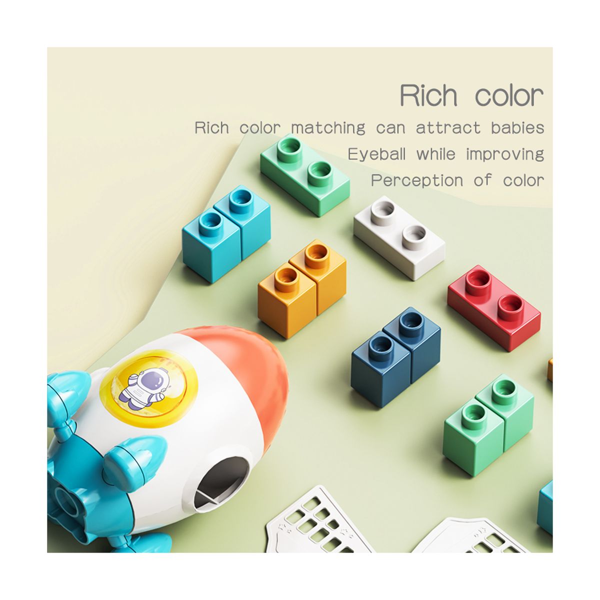 GENERICO - Juego Didáctico Bloque de Construcción Pista de Canica Orbital