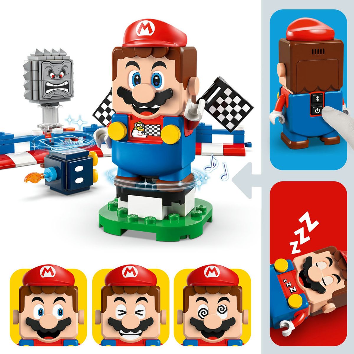 LEGO - LEGO 72043 Mario Kart™ – LEGO® Mario™ interactivo y Kart estándar
