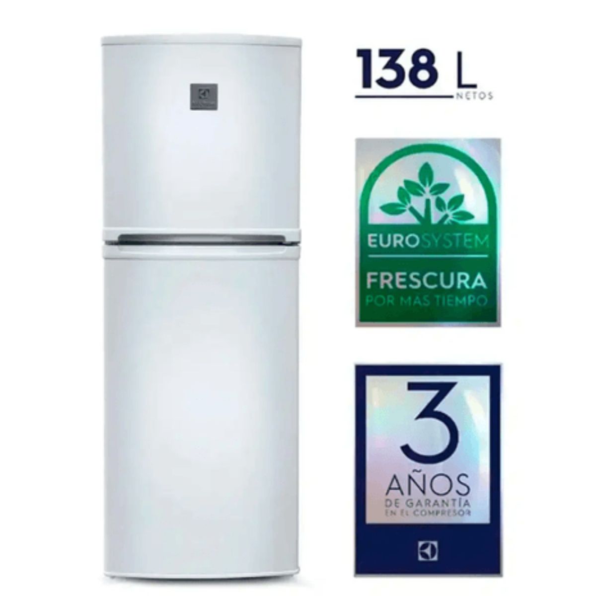 ELECTROLUX - Refrigeradora Electrolux Top Mount Frost 138L Blanco ERT18G2HNW