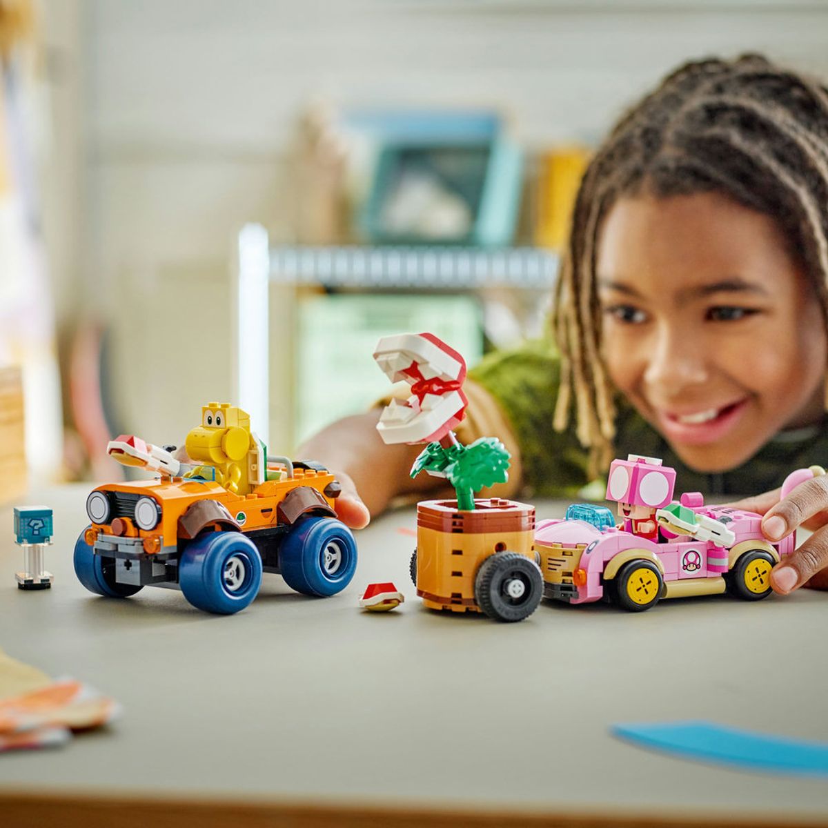 LEGO - LEGO 72044 Mario Kart™ – Persecución con potenciador de Planta Piraña