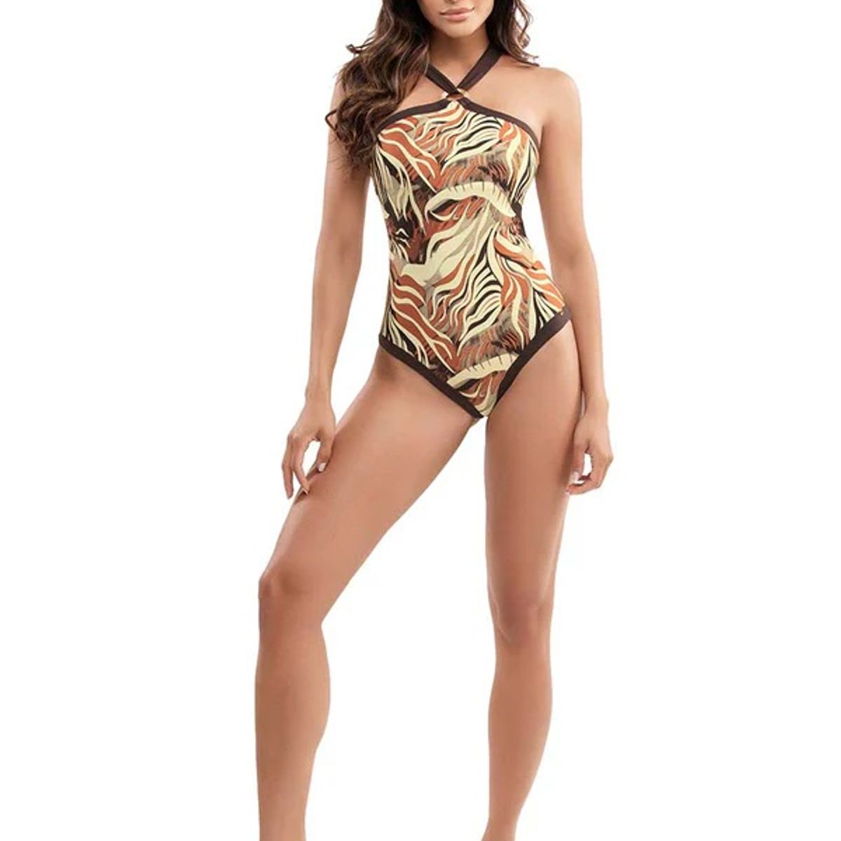 CHAMELA - Ropa de baño entero mujer con control de abdomen  45065