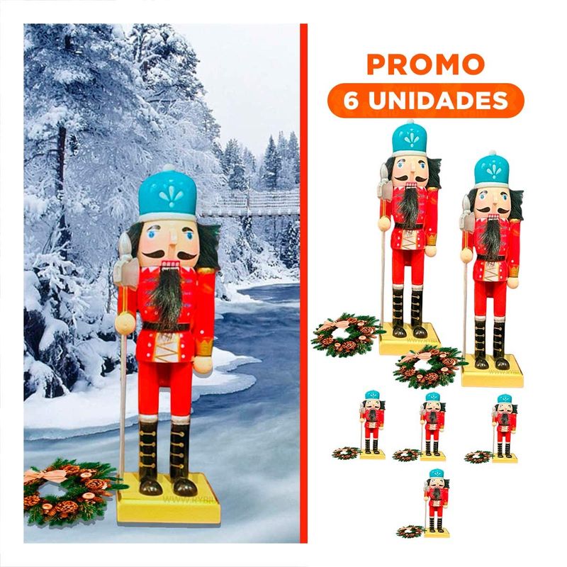 GENERICO - Pack6 Cascanuez de Decoracion en RojoCeles