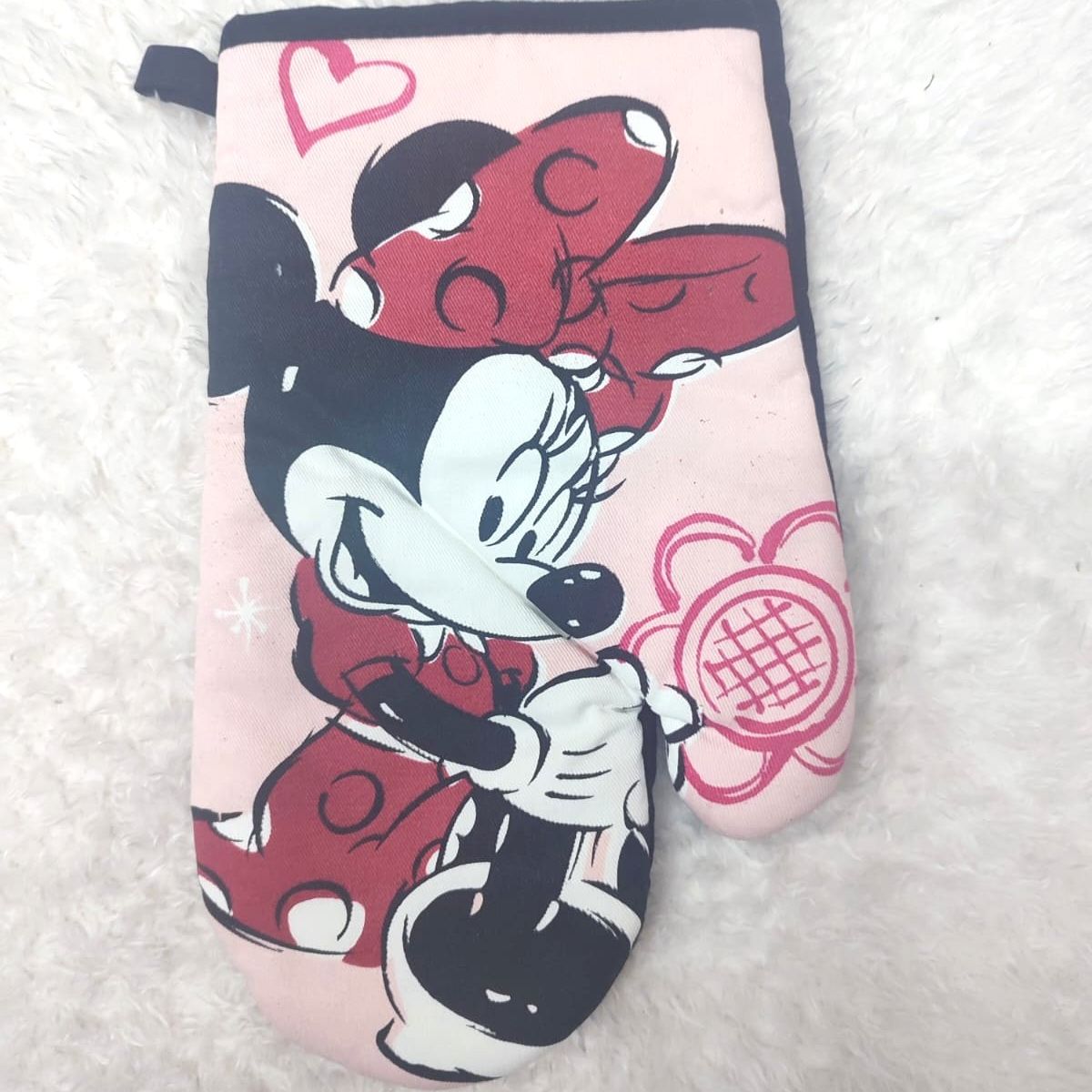 DISNEY CLASICOS - Pack Reposador de Olla Secador y guante Minnie Rosado