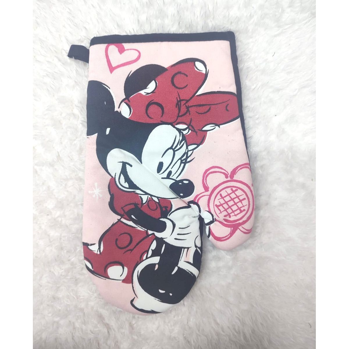 DISNEY CLASICOS - Pack Reposador de Olla Secador y guante Minnie Rosado