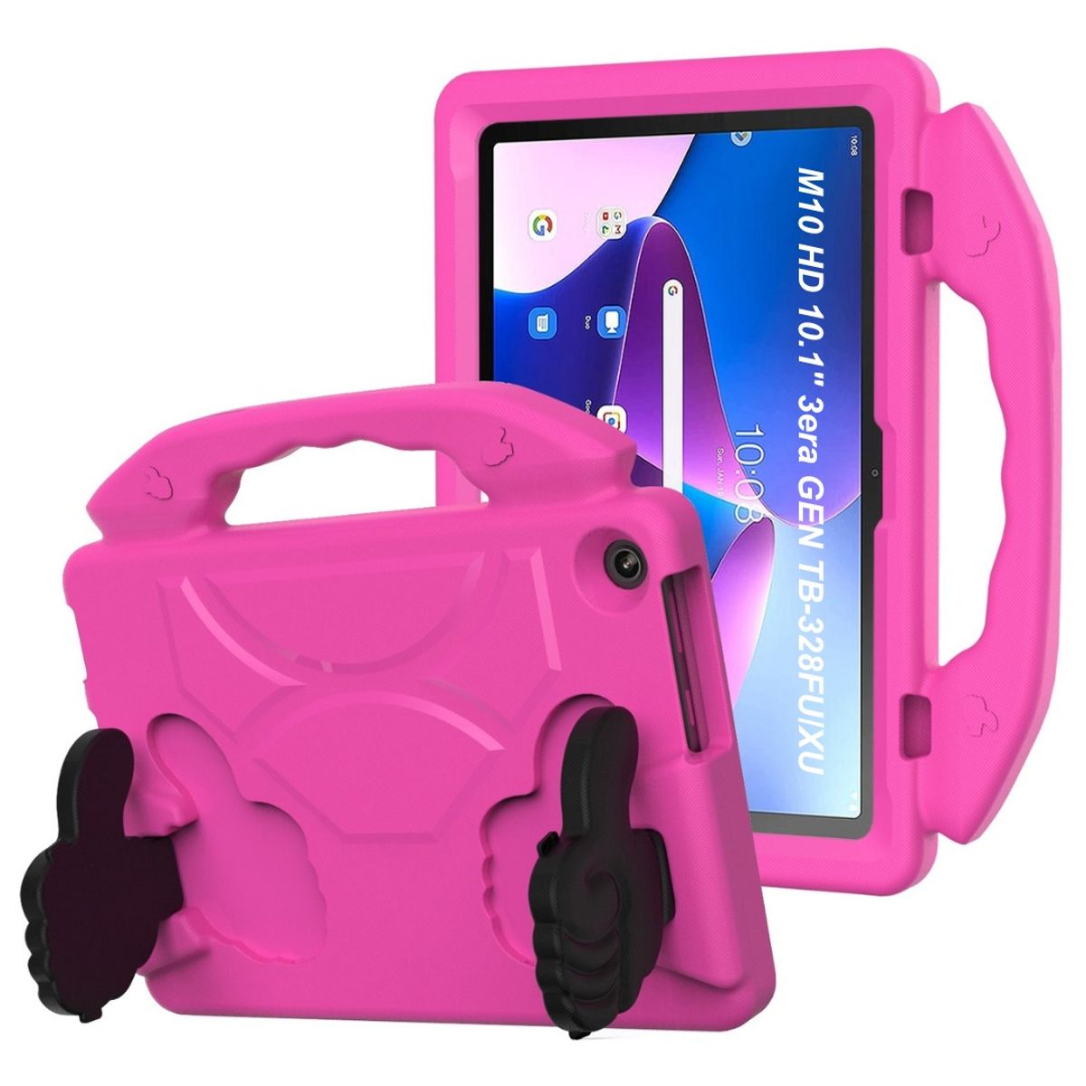 GENERICO - Funda Protector Goma Eva Antigolpe Para Lenovo M10 3°GEN 10.1 TB-328 - FUCSIA