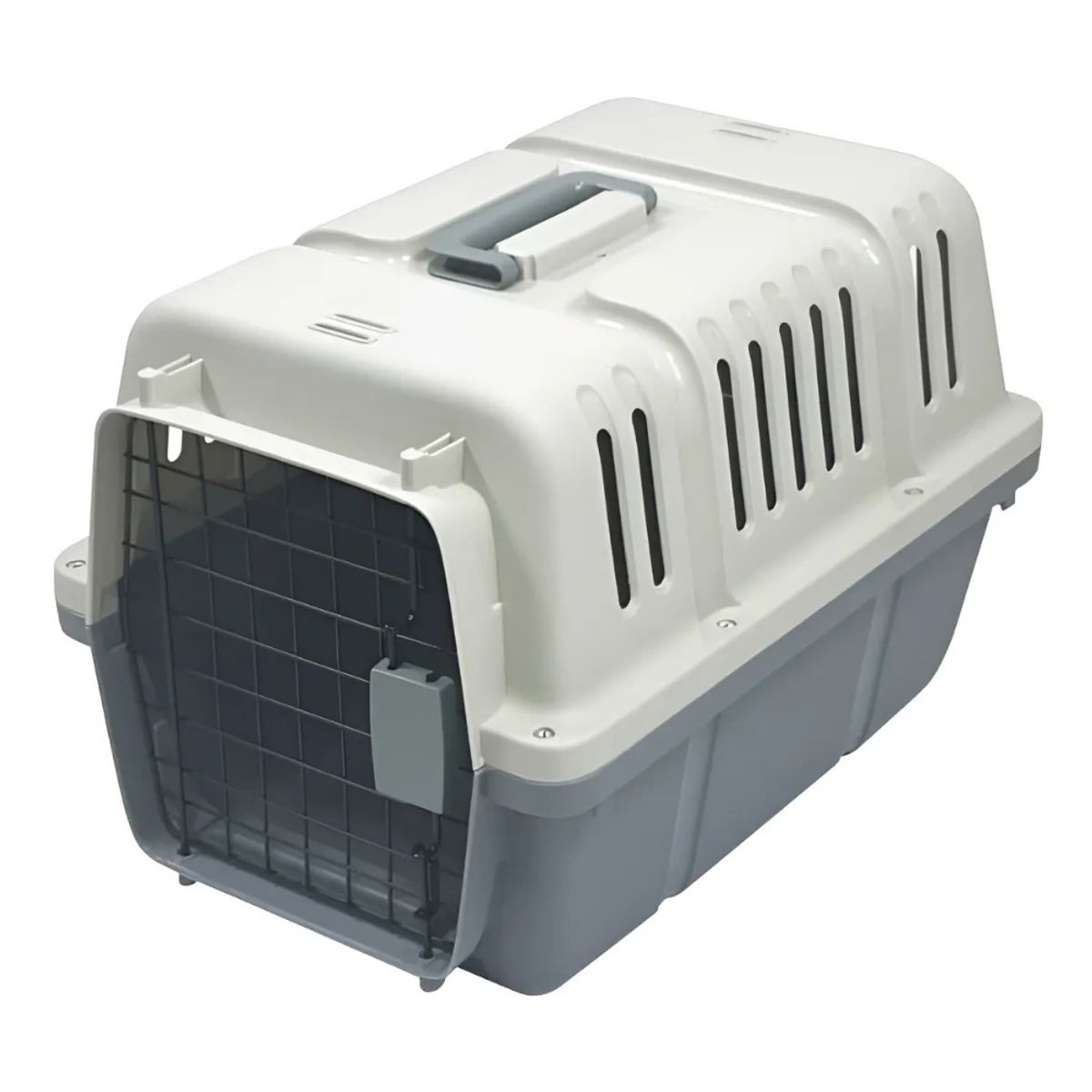 PET MOOD - Transportador Para Gatos Incluye Piso y Bebedero Color Gris