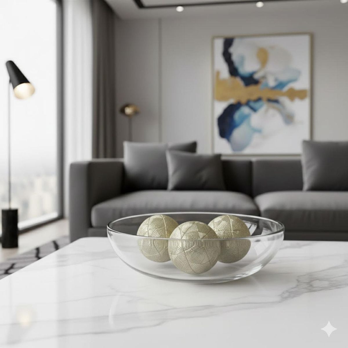 MAP DESIGN HOME - Juego de Esferas Decorativas Stardust 3pcs 11x11x11 cm