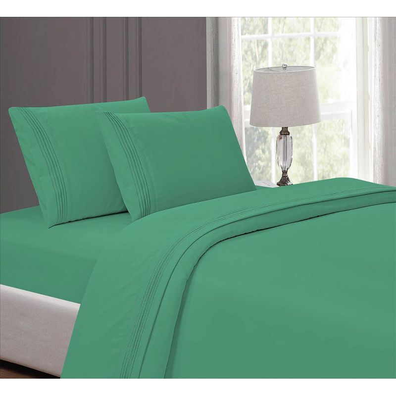 CASATEX - Juego de Sábanas Queen 100% Algodón con Bordado