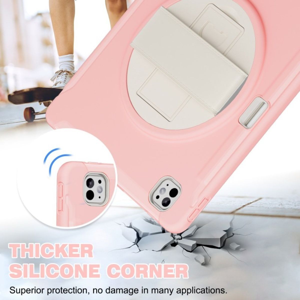 GENERICO - Funda Antigolpe Armor 360° para iPad Pro 11" M4 2024 - ROSADO