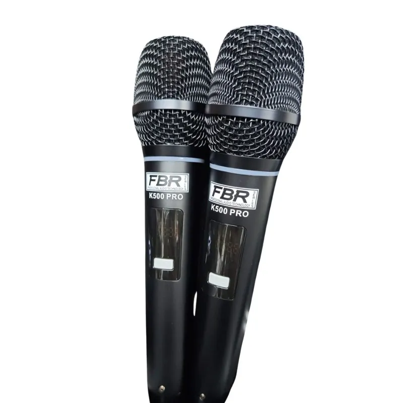 GENERICO - Set de 2 microfonos profesionales UHF Multifrecuencia -FBR- K500PRO