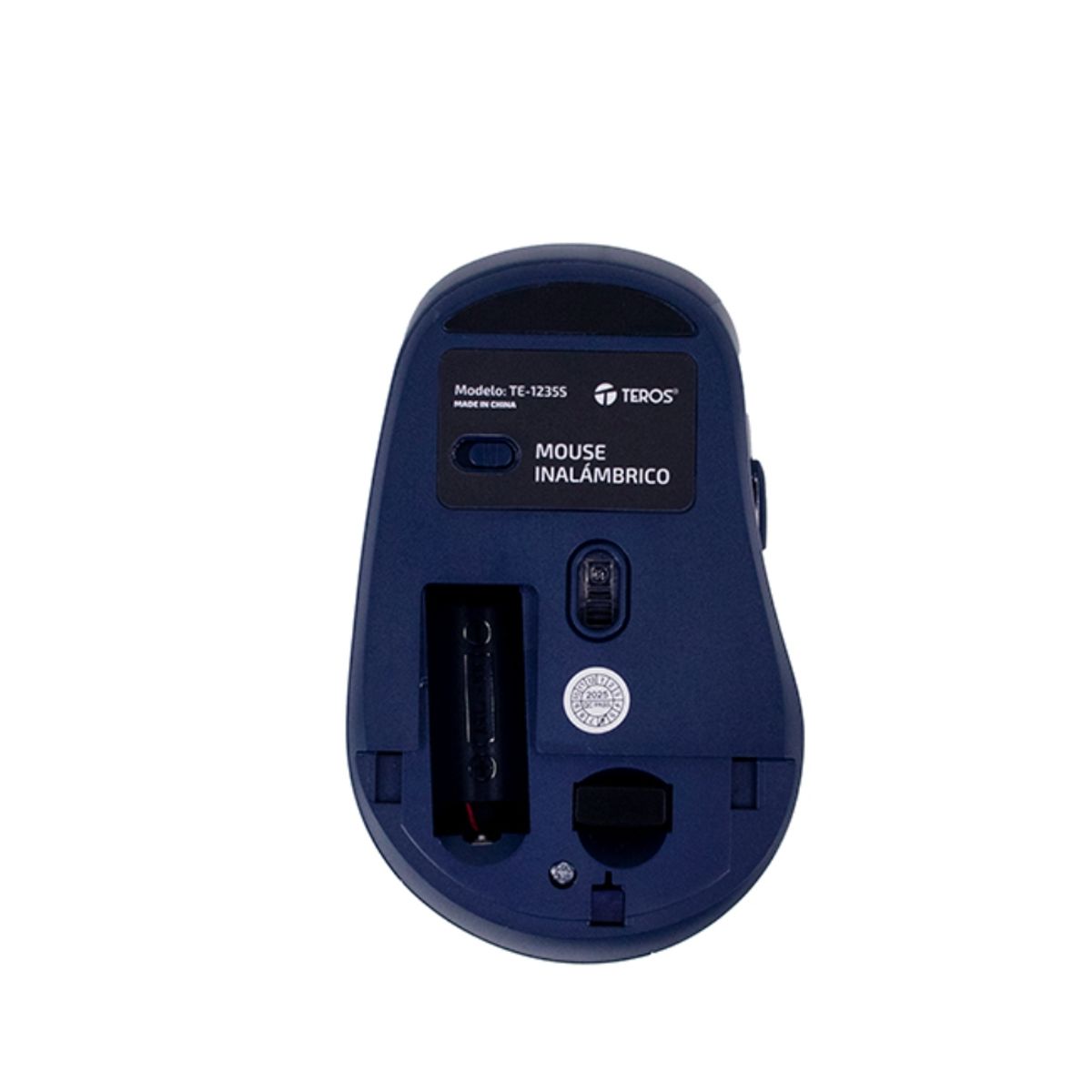 TEROS - Mouse inalámbrico TEROS TE-1235S, 2.4GHz, 6 botones, USB, azul