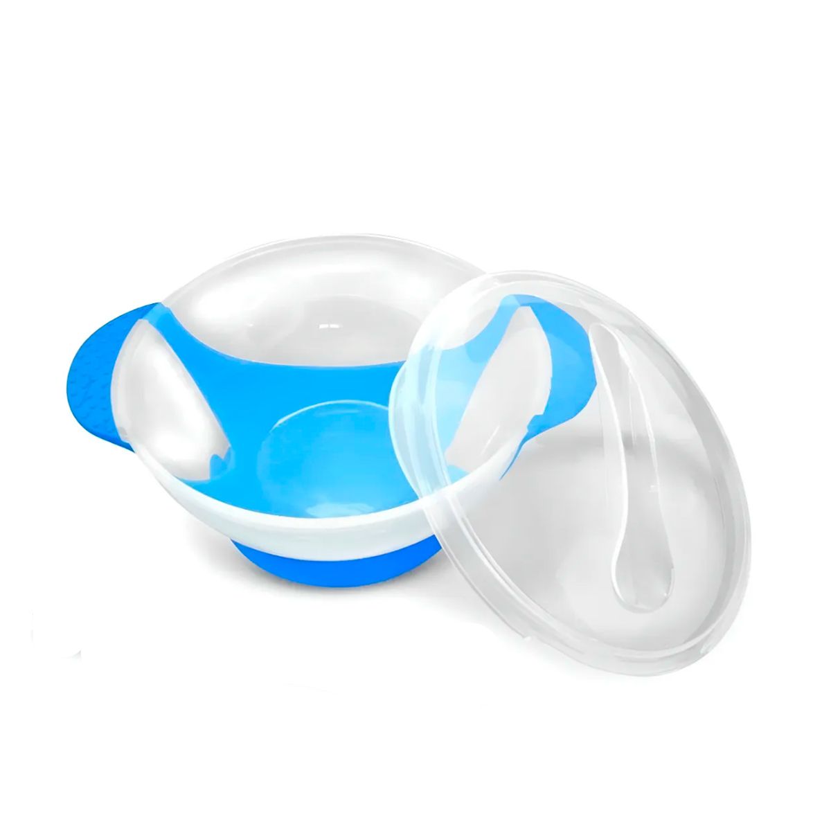 GENERICO - Plato para bebe antideslizante control de temperatura Azul