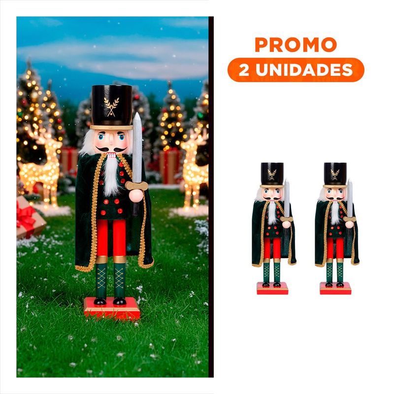 GENERICO - Pack2 Cascanuez Christmas para Adornar Negro