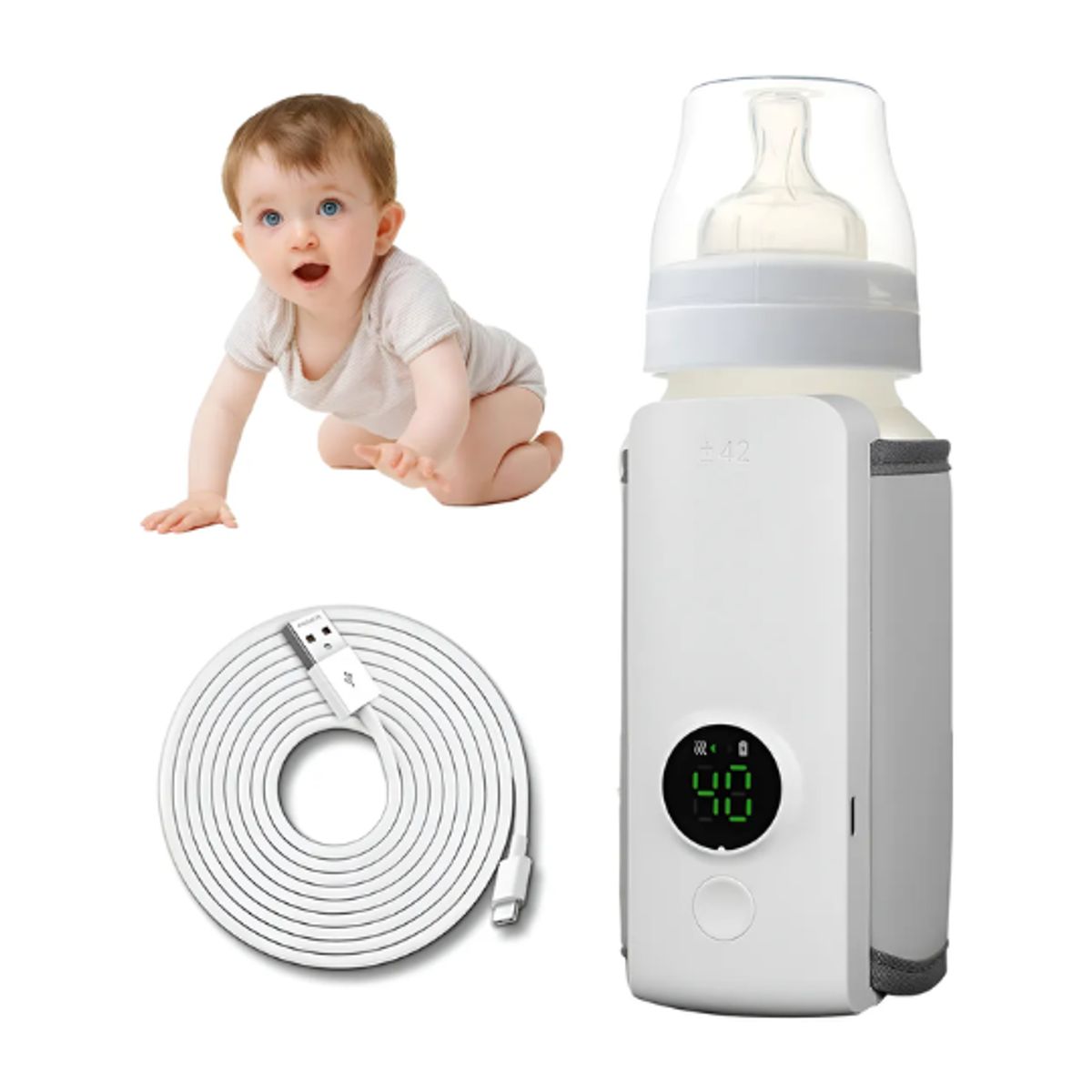 GENERICO - Dispositivo Inalámbrico de Calentamiento Rápido para Biberones