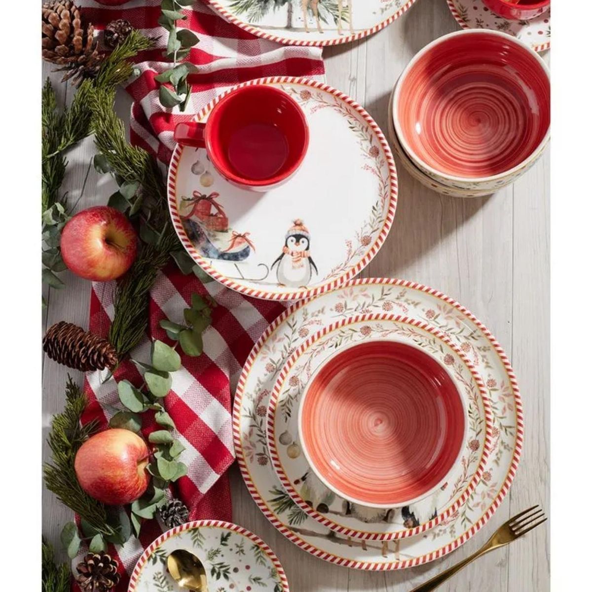 CORONA - Juego de Vajilla Navideña Ilusion Vl 20 Piezas Corona