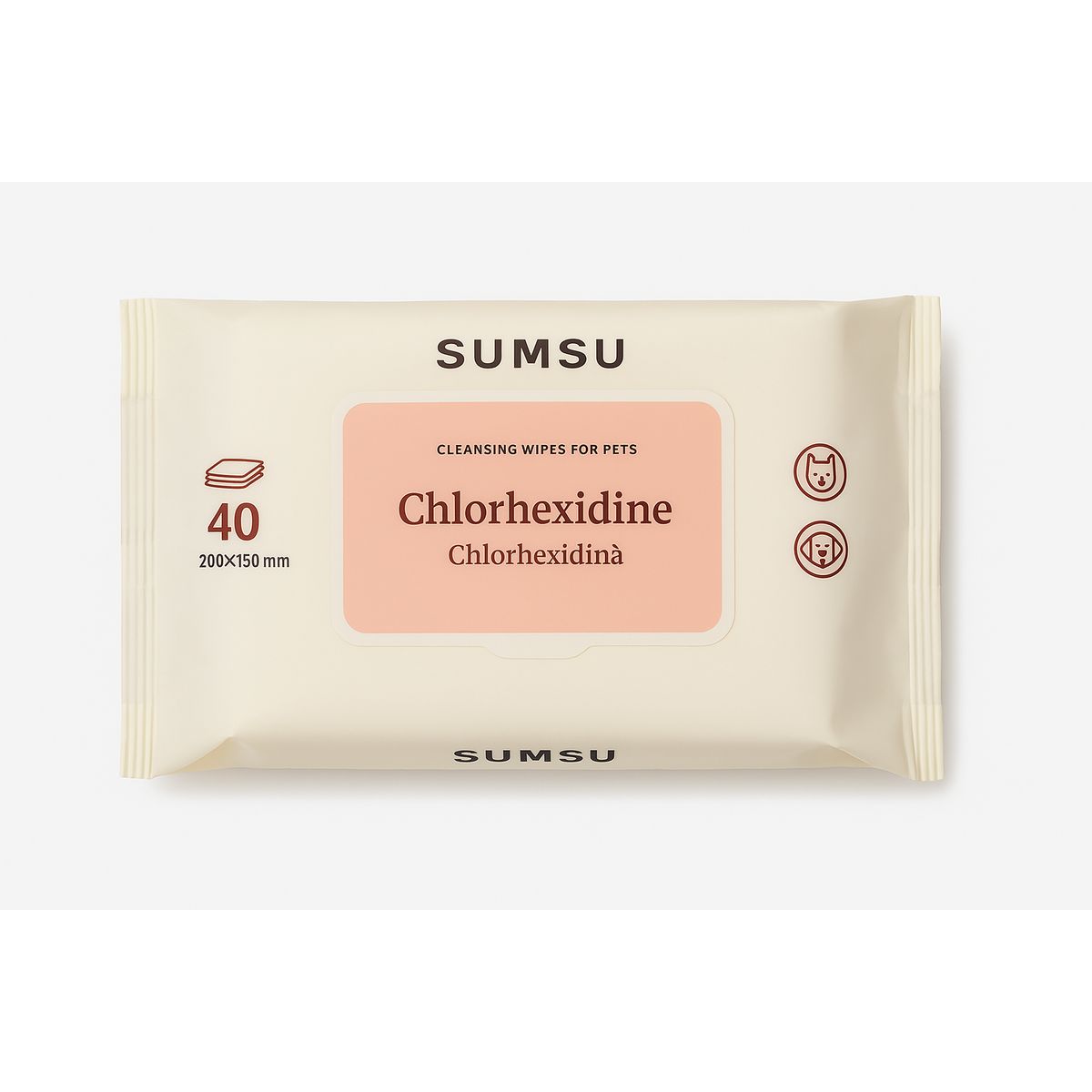 PET MOOD - Toallitas Húmedas Para Mascotas Con Clorhexidina Pack X40