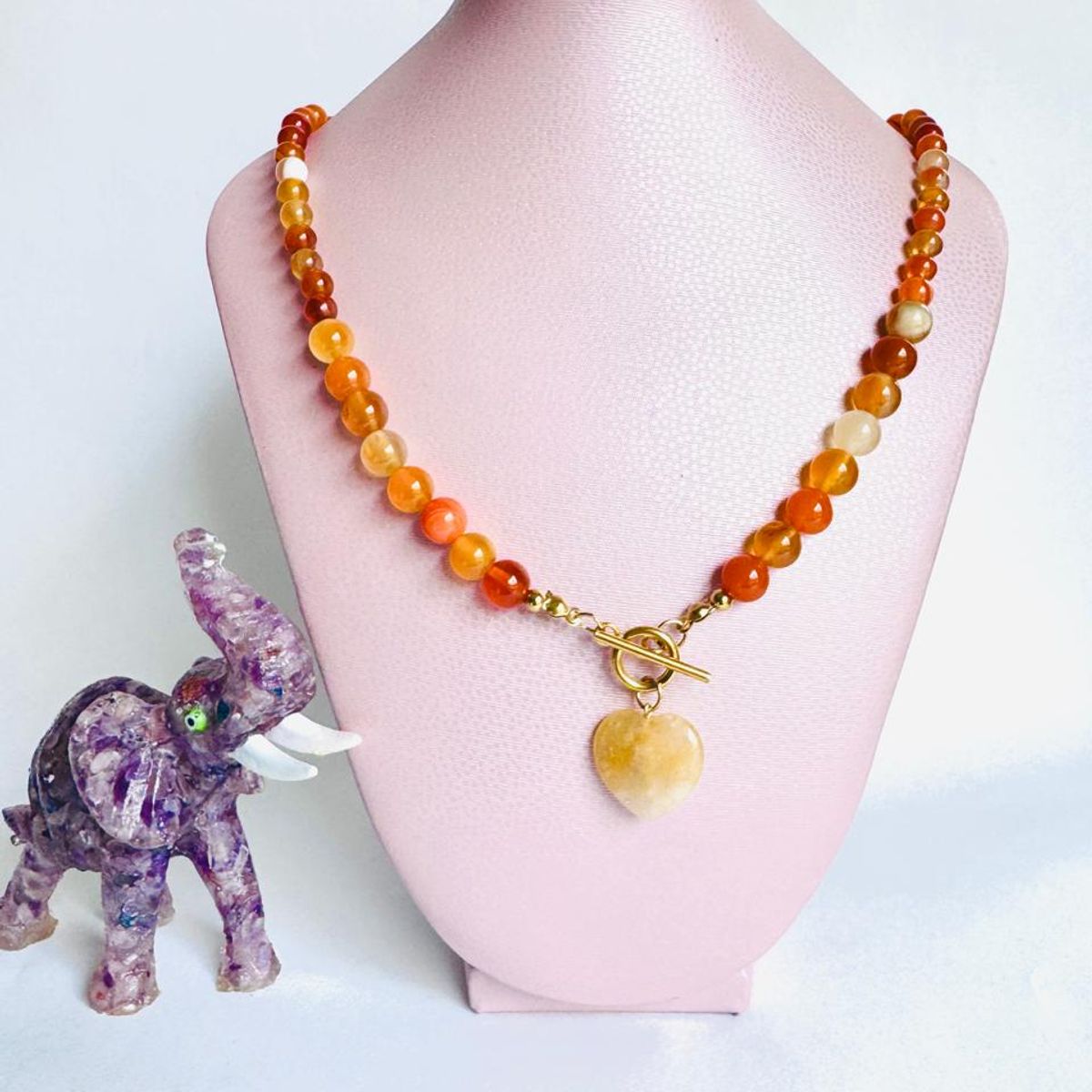 GENERICO - Collar cornalina y citrino - Joyas de Mora azul