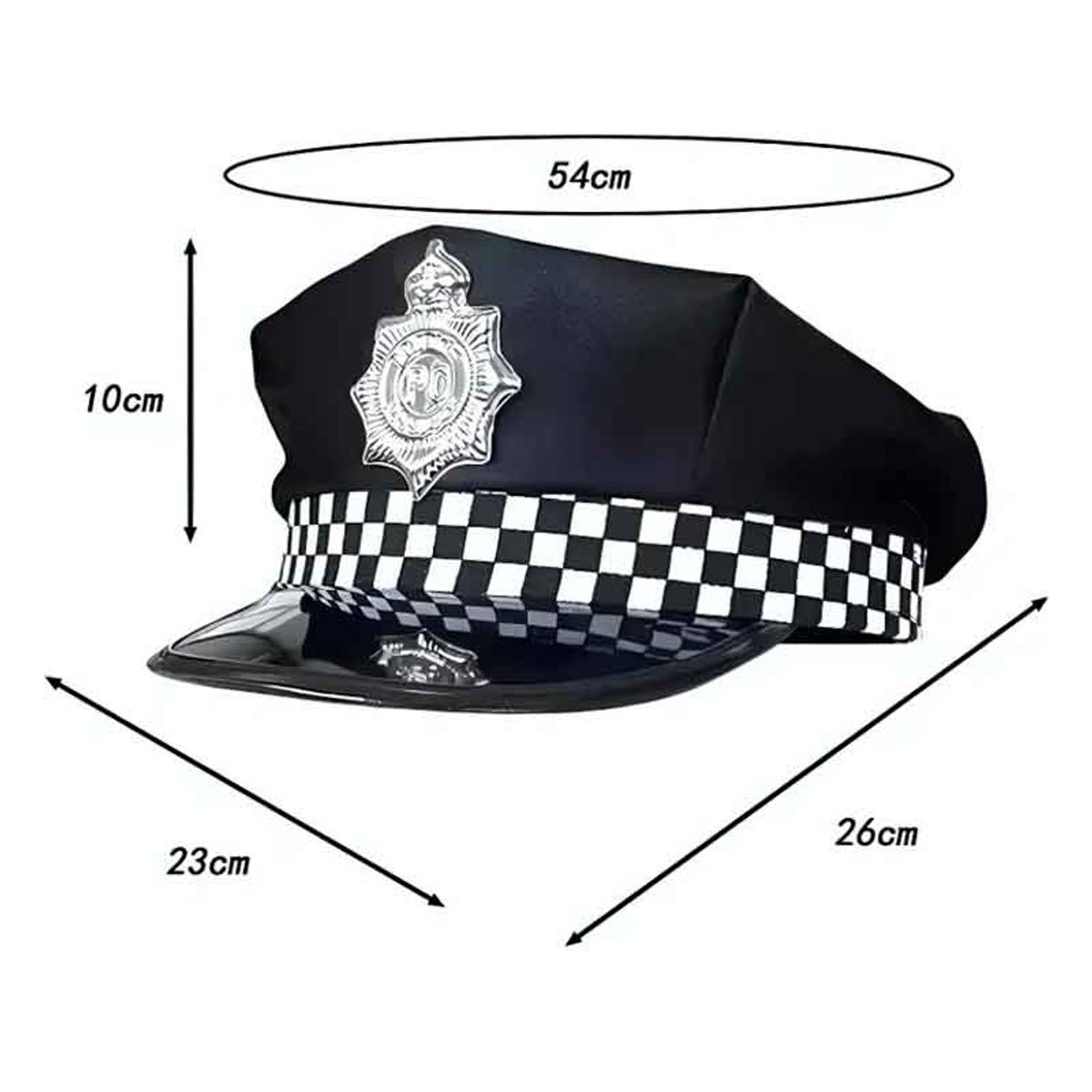 GENERICO - Set Policía para Disfraz  Sombrero con Lentes