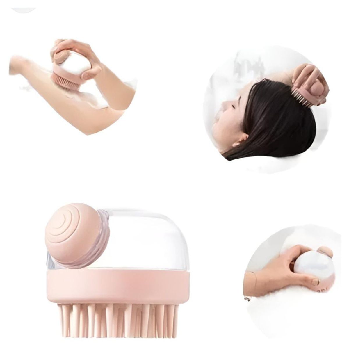 GENERICO - CEPILLO MASAJEADOR DISPENSADOR DE SHAMPOO PARA CABELLO