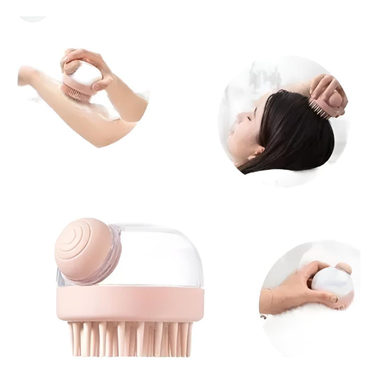 GENERICO - CEPILLO MASAJEADOR DISPENSADOR DE SHAMPOO PARA CABELLO